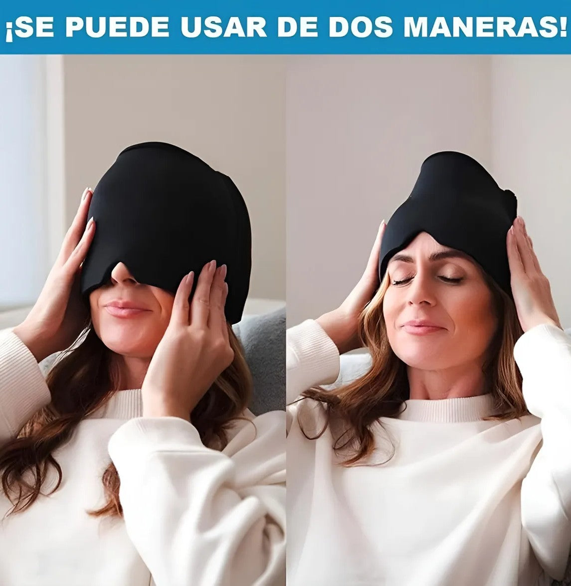 Gorro de gel terapéutico para migraña y estrés MigraRelief